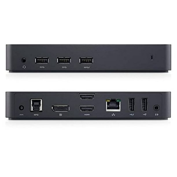 Dell USB 3.0 Ultra HD/4K Triple Display Docking Station (D3100), Black