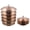 Copper, variant on Communion Ware 5 Holy Wine Serving Trays with a Lid & 3 Stacking Bread Plates with a Lid Stainless Steel - (Mirror/Silver)