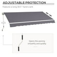 thumbnail image 5 of Outsunny 12' x 10' Manual Retractable Awning Outdoor Sunshade Shelter for Patio, Balcony, Yard, with Adjustable & Versatile Design, Charcoal Gray, 5 of 9