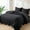 Black, variant on Moonlight20015 3 Piece Quilt Set Ultrasonic Lightweight Microfiber Floral Pattern Gray Queen