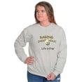 thumbnail image 3 of Raging Chocoholic Funny Foodie Women Crewneck Sweatshirt Brisco Brands L, 3 of 6