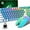 Blue White, variant on Wireless Gaming Keyboard and Mouse Combo with 87 Key Rainbow LED Backlight Rechargeable 3800mAh Battery Mechanical Feel Anti-ghosting Ergonomic Waterproof RGB Mute Mice for Computer PC Gamer (White)
