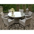 thumbnail image 5 of Florence 60 Inch Outdoor Patio Dining Table with 6 Chairs w/ Arms-Color:Beige, 5 of 7