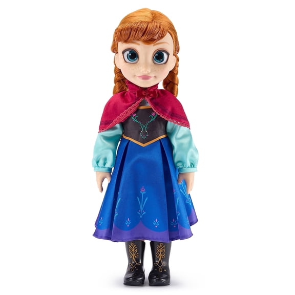 Disney Store Official Anna Once Upon a Story Doll - Disney Princess Toys Featuring Reflective Eyes with 3D Pupil and Iris, Detailed Costume, Hair Comb & Shoes - Comes in Display Box - 16 Inches