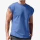 thumbnail image 4 of Hombres sin Mangas Camiseta Delgada Kam Hombro Color Sólido Suelto Ajuste, Transpirable Y Cómodo Top de Verano, 4 of 4
