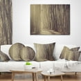 thumbnail image 3 of Designart Path in the Foggy Fall Forest - Modern Forest Throw Pillow - 18x18, 3 of 4