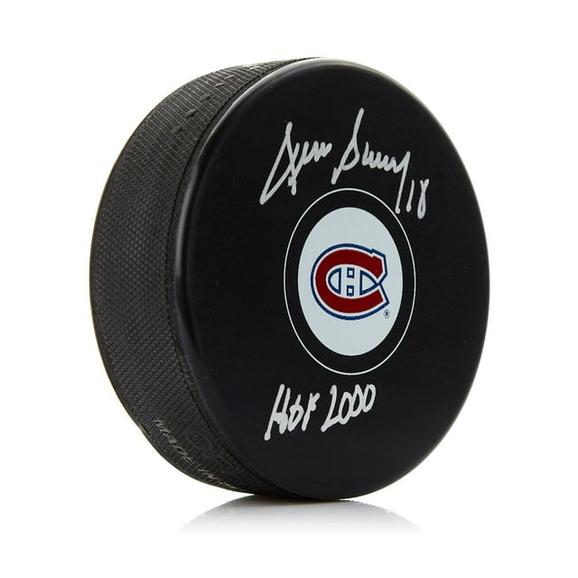 Denis Savard Rondelle de Hockey des Canadiens de Montréal Autographiée avec Note HOF
