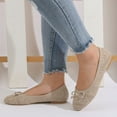 thumbnail image 2 of Sngxgn Women's Flats Shoes Ballet Flats Dress Shoes Comfortable Slip on Shoes for Women(Beige,37), 2 of 8