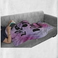 thumbnail image 6 of Saying Soft Flannel Fleece Throw Blanket, Make Your Dreams Happen Saying About Dreams Goals and Life, Cozy Plush for Indoor and Outdoor Use, 50" x 60", Lavender Pink and Black, by Ambesonne, 6 of 6