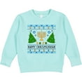 thumbnail image 2 of Inktastic Happy Chrismukkah Sweater Style with Menorah and Trees Toddler Sweatshirt, 2 of 4