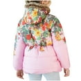 thumbnail image 4 of Edvintorg 2-11 Years Winter Jacket Kids Girl Floral Print Jacket Parkas Hoodies Tops Thick Warm Windproof Coat Jackets Children's Outerwear Girls, 4 of 7