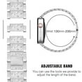 thumbnail image 5 of Mosonio Compatible with Apple Watch Band 38mm 40mm 42mm 44mm with Case Women, Jewelry Replacement Metal Wristband Strap with 2 Pack Bling PC Protective Cover for iWatch Series 6/5/4/3/2/1(Silver), 5 of 6