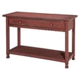 thumbnail image 1 of Bowery Hill Farmhouse Media/Console Table in Red Antique Finish, 1 of 6