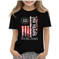 thumbnail image 2 of Grblisyd Girls 250 Anniversary USA Shirts 250 Year American Flag Tshirt Girls Patriotic Short Sleeve Crewneck Tee 4th of July Top, 2 of 5
