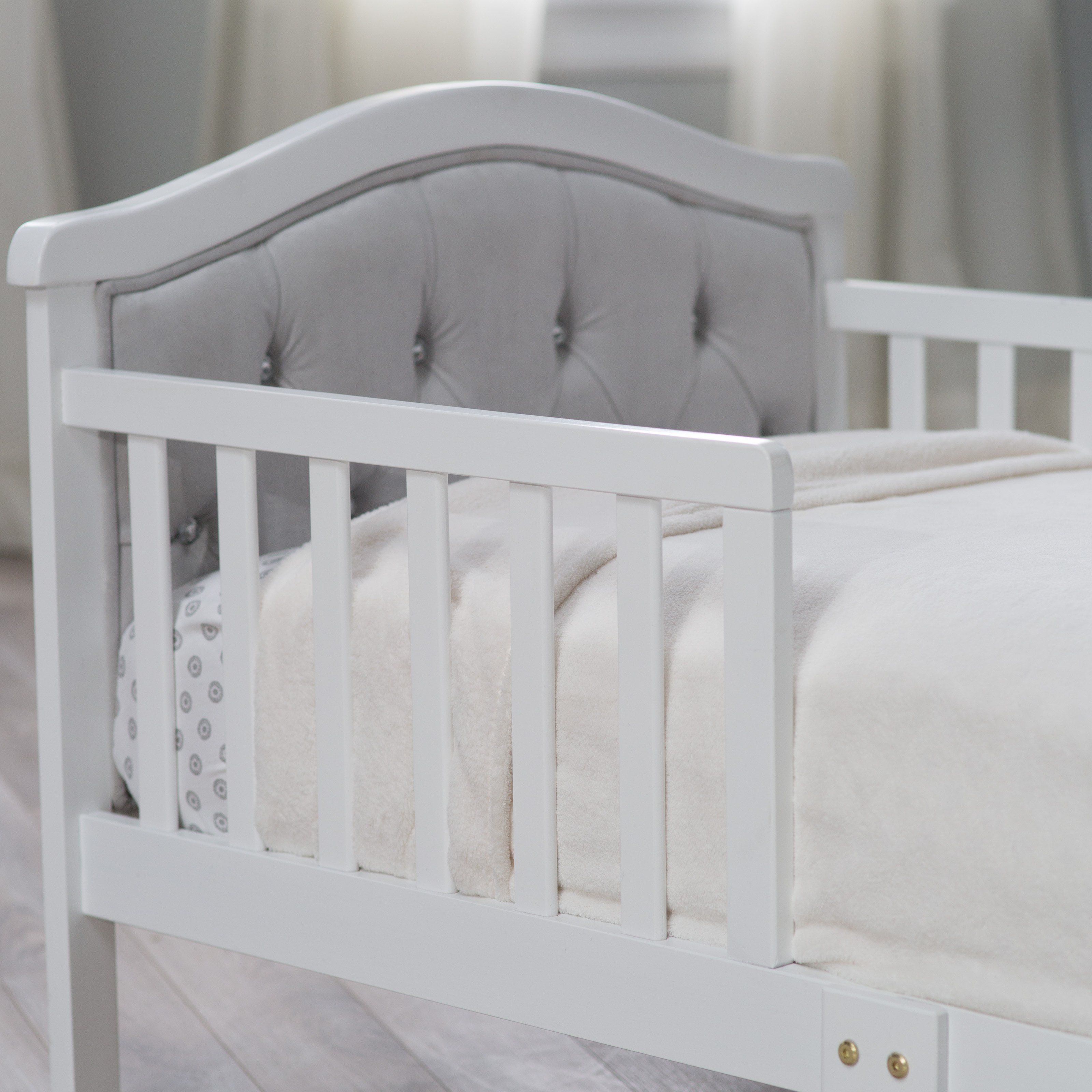 Orbelle Upholstered Toddler Bed Grayfrench White Walmartcom - orbelle upholstered toddler bed grayfrench white walmartcom -