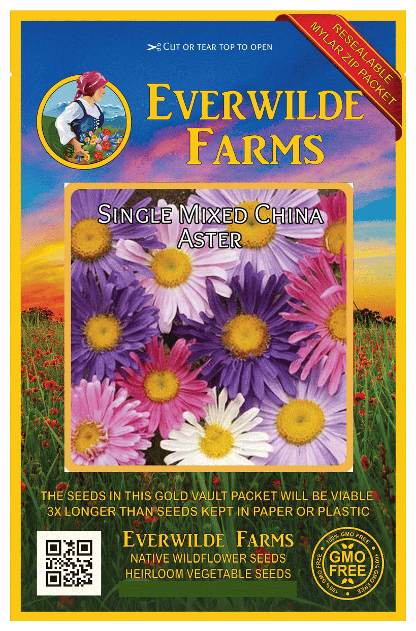 Everwilde Farms Mylar Seed Packet 200 Western Sunflower Wildflower Seeds 
