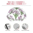 thumbnail image 4 of Tulips Flowers Light Purple Shower Cap, Reusable Bath Hair Hat for all Hair Lengths Hair Cover with Elastic Band Double Waterproof Layers Bathing Hat, 4 of 5
