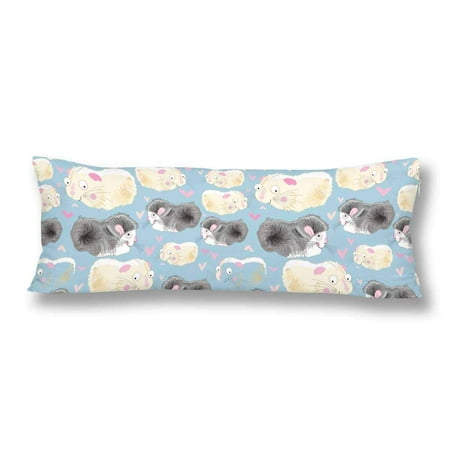 Gckg Love Hamsters Blue Background Body Pillow Covers Pillowcase