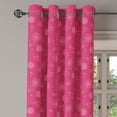 thumbnail image 3 of Ambesonne Winter Grommet Curtain, Gentle Snow Feminine, 50" x 54", Pink White, 3 of 6