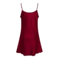 thumbnail image 3 of WT-XUE Nightshirts & Gowns, Satin Pajama Set for Women s Satin Pajamas Silk Dress Pajamas Pajamas Lingerie Womens Sleepwear, 1 Piece Burgundy XL, 3 of 4