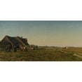 thumbnail image 3 of Franz Korwan 18x11 Black Modern Framed Museum Art Print Titled - Landscape with a Farmyard (1900), 3 of 5