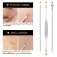 thumbnail image 3 of Blackhead Remover Tool, Kit Professionnel d'Élimination de l'Acné de l'Extracteur de Comédon en Acier Inoxydable Antibactérien, 3 of 10