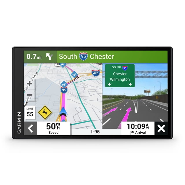 Garmin DriveSmart 76, navegador GPS para coche de 7 pulgadas con mapas brillantes y nítidos de alta resolución y asistente de voz Garmin