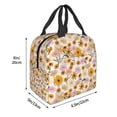 thumbnail image 3 of Pofeuu Boho Flowers Print Lunch Bag Lunch Box Insulated Lunch Bag Adult Lunch Box for Men and Women, 3 of 8
