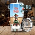thumbnail image 3 of Merry Christmas Woofmas Xmas Noel Pitbull Elf Candy Cane Snow 20oz Stainless Steel Tumbler Insulated Cup with Lid Terrier Dog Lover - 13017, 3 of 5