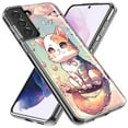 thumbnail image 2 of MUNDAZE Samsung Galaxy S22 Plus Shockproof Clear Hybrid Protective Phone Case Kawaii Manga Pink Cherry Blossom Cute Cat Cover, 2 of 5