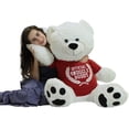 thumbnail image 3 of Giant White Teddy Bear 52 Inch Soft, Wears Removable T-shirt Official Snuggle Buddy, 3 of 9