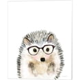 thumbnail image 4 of Great Art Now Owl, Fox & Hedgehog in Glasses by Mercedes Lopez Charro 3 Piece Canvas Art Set Each 12W x 15H, 4 of 4