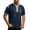 #03 Navy 【Mix & Match: Choose Your Favorites】, variant on Men's Colorblock Short Sleeve Hoodie T-Shirt | Cotton Blend Pullover Hooded Top | Crewneck, Athletic Fit, Kangaroo Pocket | Breathable, Stretch Fabric | Casual Daily, | Zenithor,Black L