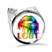 Gender Differentiation Identity Rainbow Equality Ring Adjustable Love Wedding Engagement