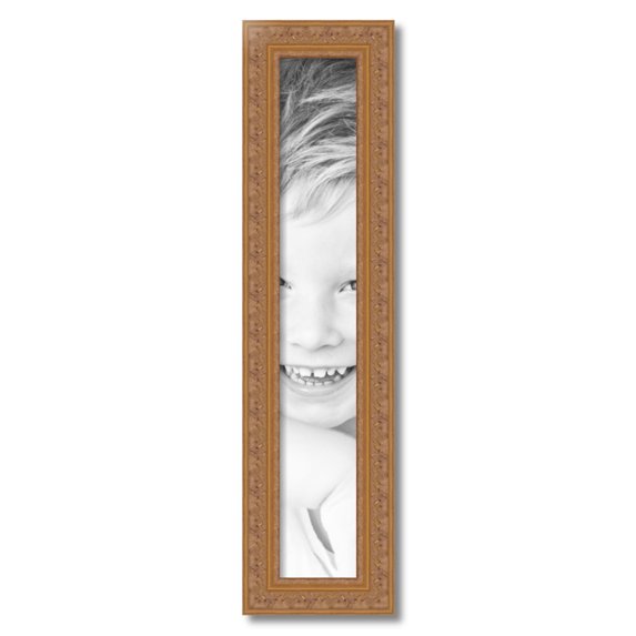 ArtToFrames 5x31" Wide Gold with Green Tones Picture Frame, Gold Wood Poster Frame, with Regular Acrylic and 2 (FBPL-5078)