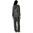 thumbnail image 4 of Womens Sweatsuits 2 Piece Set Casual Winter Long Sleeve Hoodie Loose Straight Leg Jogger Sweatpants Fall Tracksuit (L, Dark Gray), 4 of 4