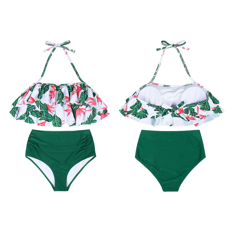 Mother and Daughter Swimwear Family Matching Swimsuit Girls Two
