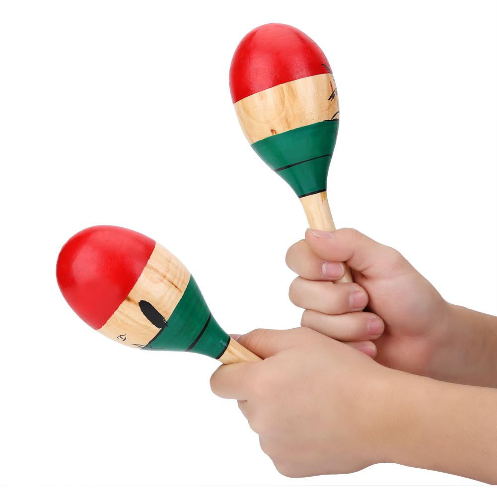 Wooden Maracas Toddler Children/'s Wooden Toys Music Toy Instruments Single Wood Maraca Toy