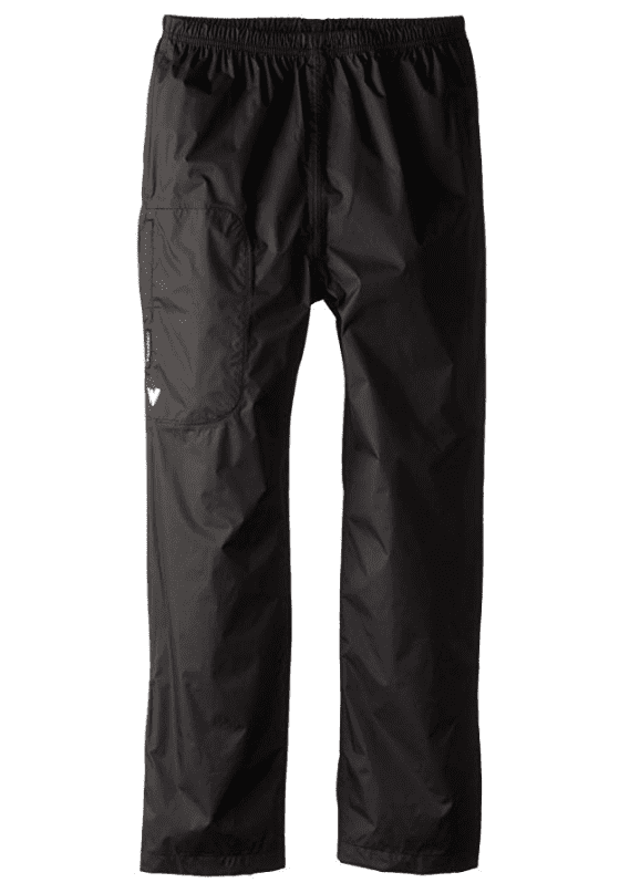 White Sierra Youth Trabagon Lightweight Rain Pants Large, Black