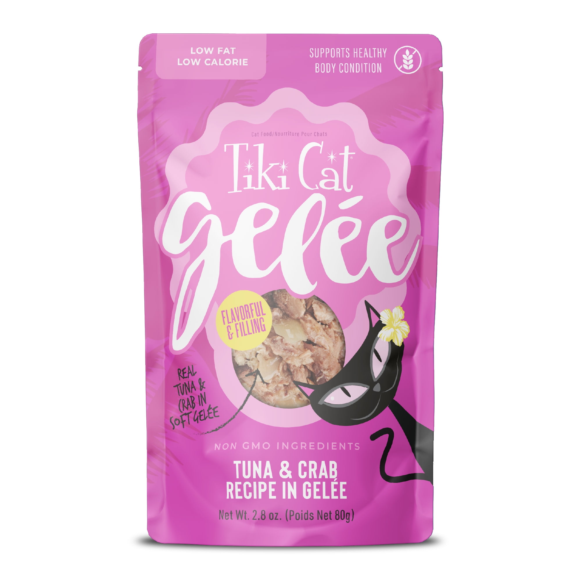 (12 pack) Tiki Cat Gelee Wet Cat Food, Tuna & Crab, 2.8 oz. Pouch