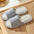 thumbnail image 2 of Womans Slippers Slip-on Close Toe Flats Slippers Womens Warm Bedroom Fleece House Winter Slides Shoes Gray 7.5-8.5, 2 of 4