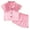 Pink, variant on Baby Girls Boys Silk Pajamas Set Solid Long Sleeve Button Down Shirts Tops and Pants Infant Satin Pj Sets