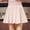 Pink, variant on ALLLIST Plus Size Women's Skirt Cotton Mini Skirt Plain Pleated Black High Waist A-Line Skirts for Girl