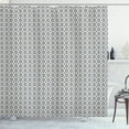 thumbnail image 1 of Ambesonne Peacock Shower Curtain, Greyscale Bird Feathers, 69"Wx84"L, Black Grey Pale Grey, 1 of 3