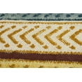 thumbnail image 5 of Casavani Hand Block Printed Brown Cotton Square Dining Room Carpet Outdoor Patio Rug 6x6 feet, 5 of 6