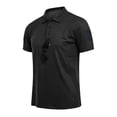 thumbnail image 4 of OIOLOYJM Mens Golf Shirts Summer Short-Sleeve Mesh Casual Quick Dry Lightweight Polo Shirts Fashion Lounge Gym Collared Tee Shirtswith Arm Magic Snap (No Glasses) Dark Gray XL, 4 of 5