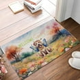 thumbnail image 2 of Welcome Spring Fairy Soft Coated Wheaten Terrier in Flower Meadow Doormat Wheatie Dog Lover Indoor Outdoor Welcome Mat - 13002, 2 of 5
