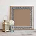 thumbnail image 5 of Brown Canvas Wall Art, Greek Chinese Style Border Geometric Framed Wall Decor Modern Artwork Prints Painting for Living Room, Bedroom, Kitchen & Cafe Decor 8x8 Inch, 5 of 9