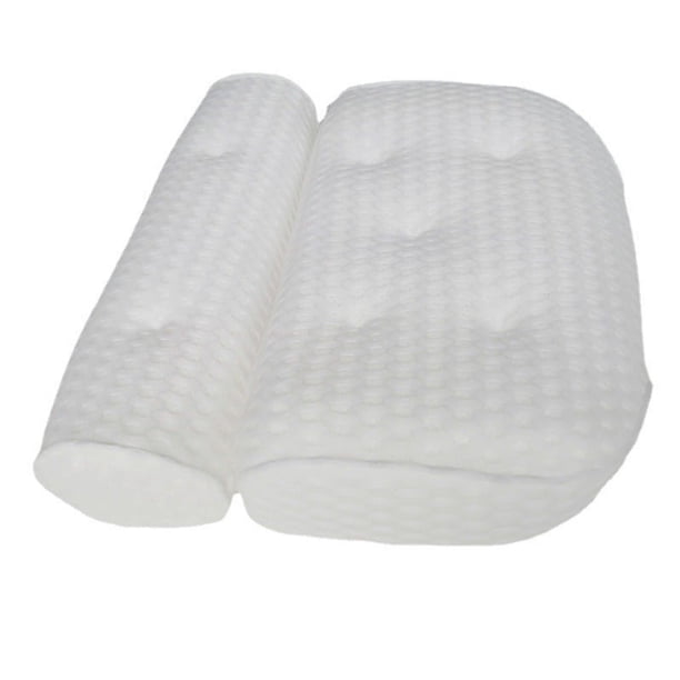 Almohada de baño, almohada de spa para bañera con tecnología de malla de aire 4D y 7 ventosas, ayuda a apoyar la cabeza, la espalda, los hombros y el cuello