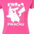 thumbnail image 3 of Pokémon - Pikachu Kanji - Juniors Fitted Short Sleeve Graphic T-Shirt, 3 of 5